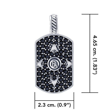 Performance Amulet Silver Pendant with Black Spinel TPD3714 - Jewelry